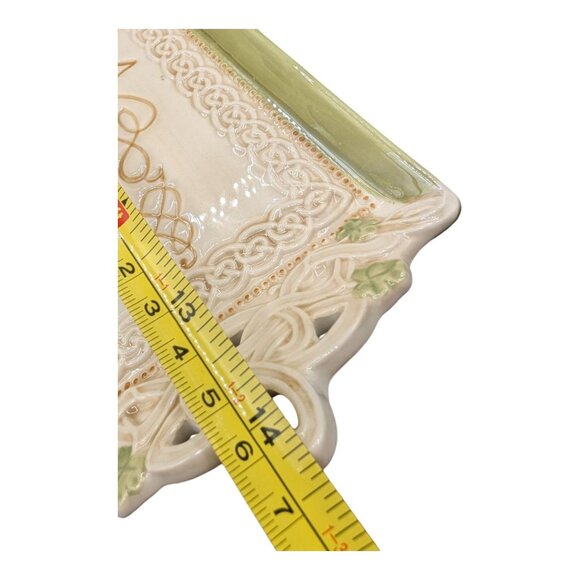 Irish Proverb Embossed Celtic Ceramic Cheese Bread Tray Grasslands Road - Picture 4 of 10